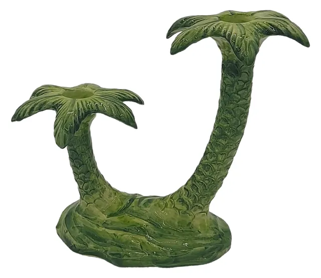 les-ottomans-double-palm-kerzenhalter-keramik-handbemalt image 1