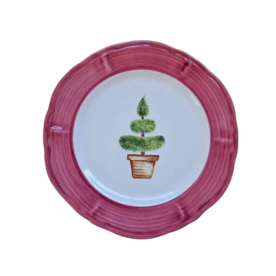 les-ottomans-topiaria-rossa-teller-flach-handbemalte-keramik image 1