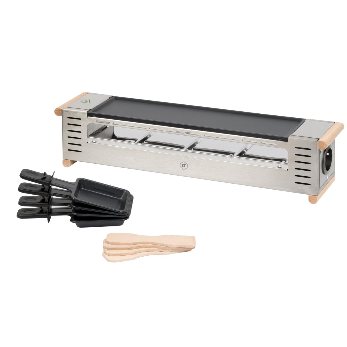 louis-tellier-profi-raclette-4-pf-nnchen-antihaft-600-w-edelstahl image 3
