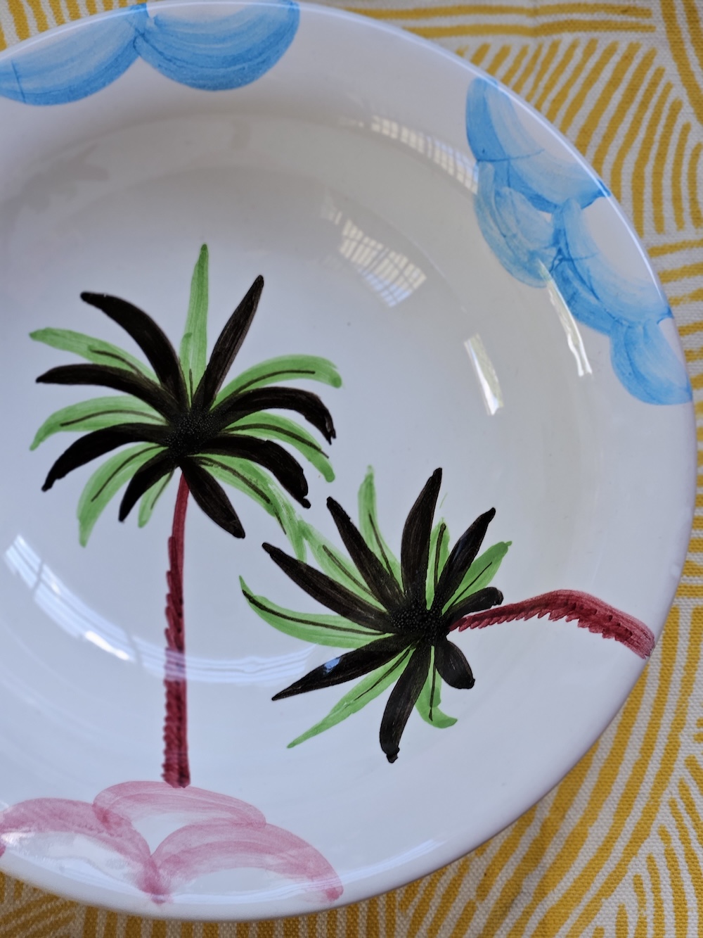 les-ottomans-dessertteller-keramik-palme-handbemalt image 3