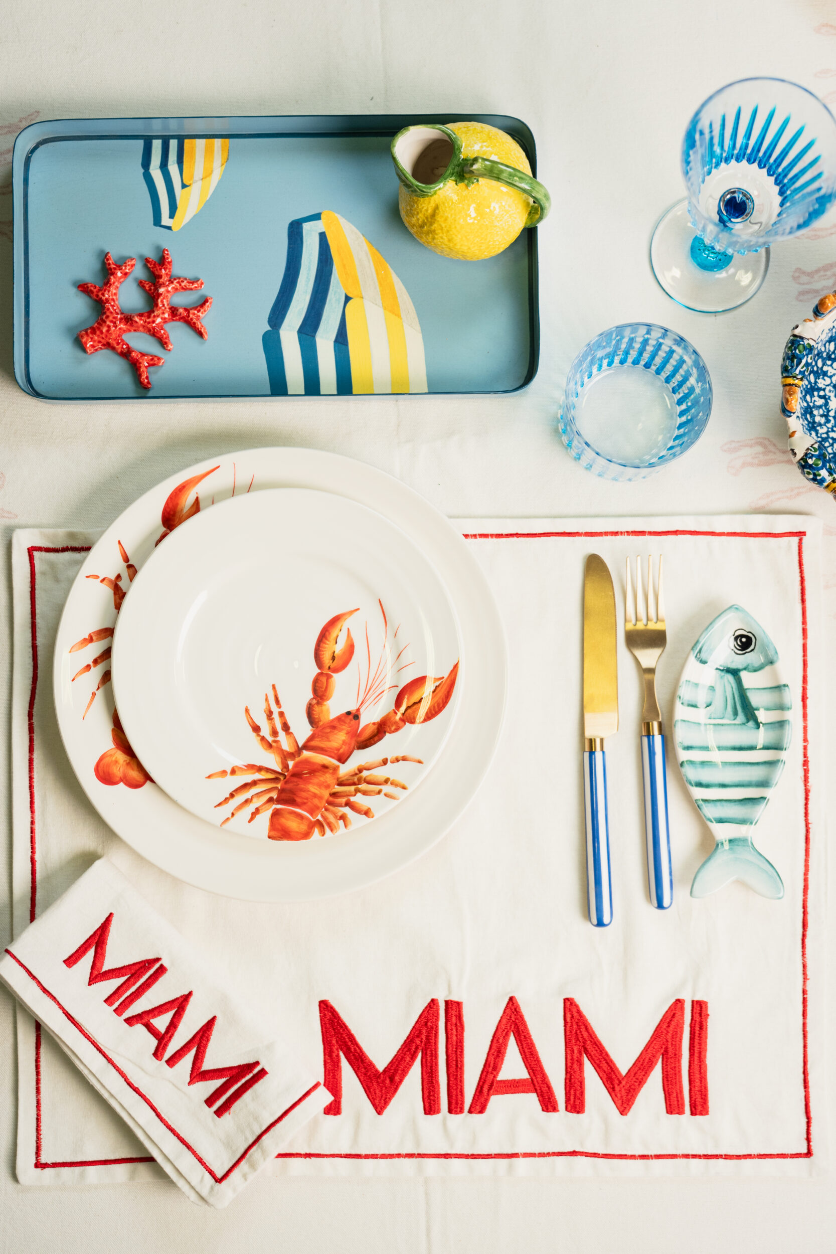 les-ottomans-miami-baumwoll-set-platzset-serviette-bestickt image 2