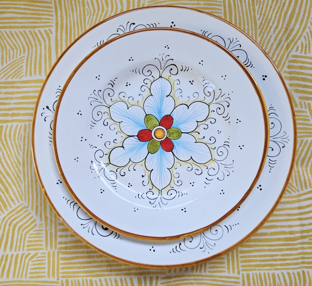 les-ottomans-teller-set-2-teilig-keramik-handbemalt-stella-floreale image 4