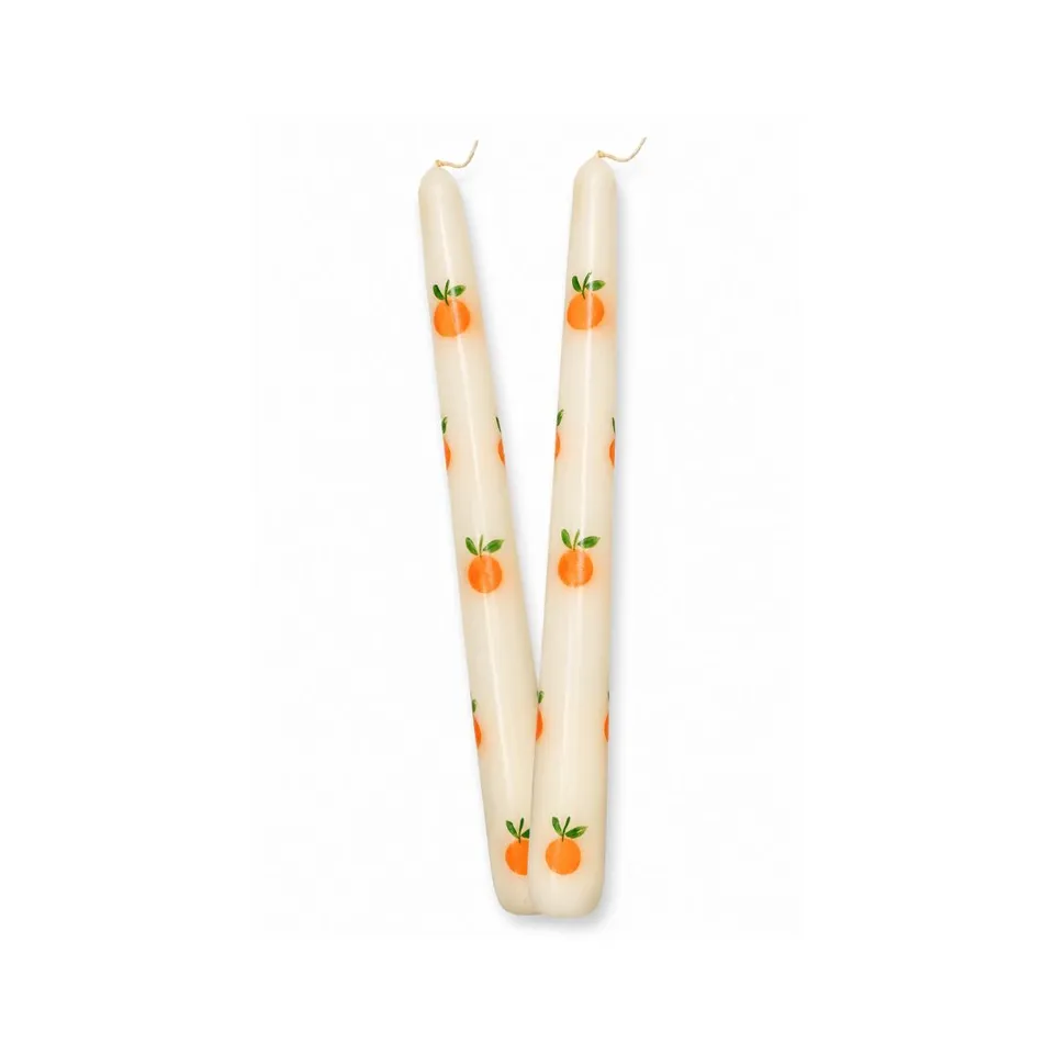 les-ottomans-2er-set-wachskerzen-arance-can17-handbemalt image 1