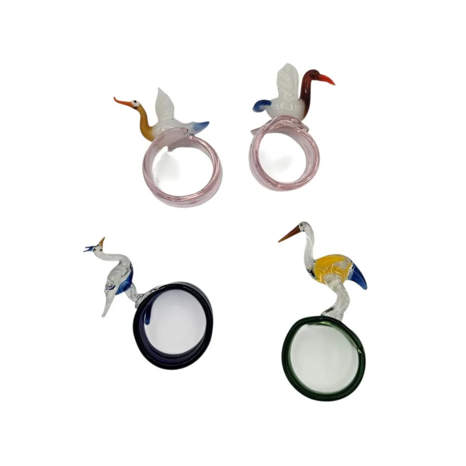 les-ottomans-serviettenringe-glas-tiermotive-4er-set-04 image 1