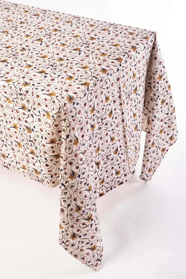 les-ottomans-ikb32-tischdecke-aus-handbedruckter-baumwolle image 1