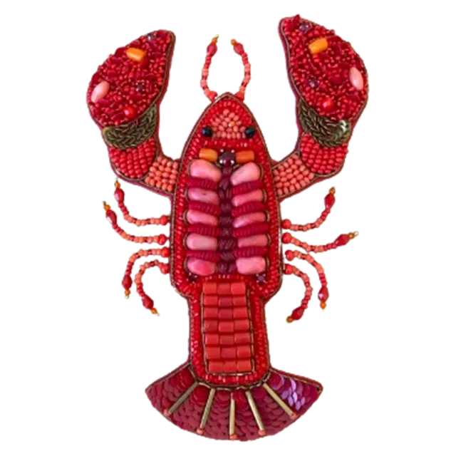 les-ottomans-lobster-brosche-handgestickt image 1