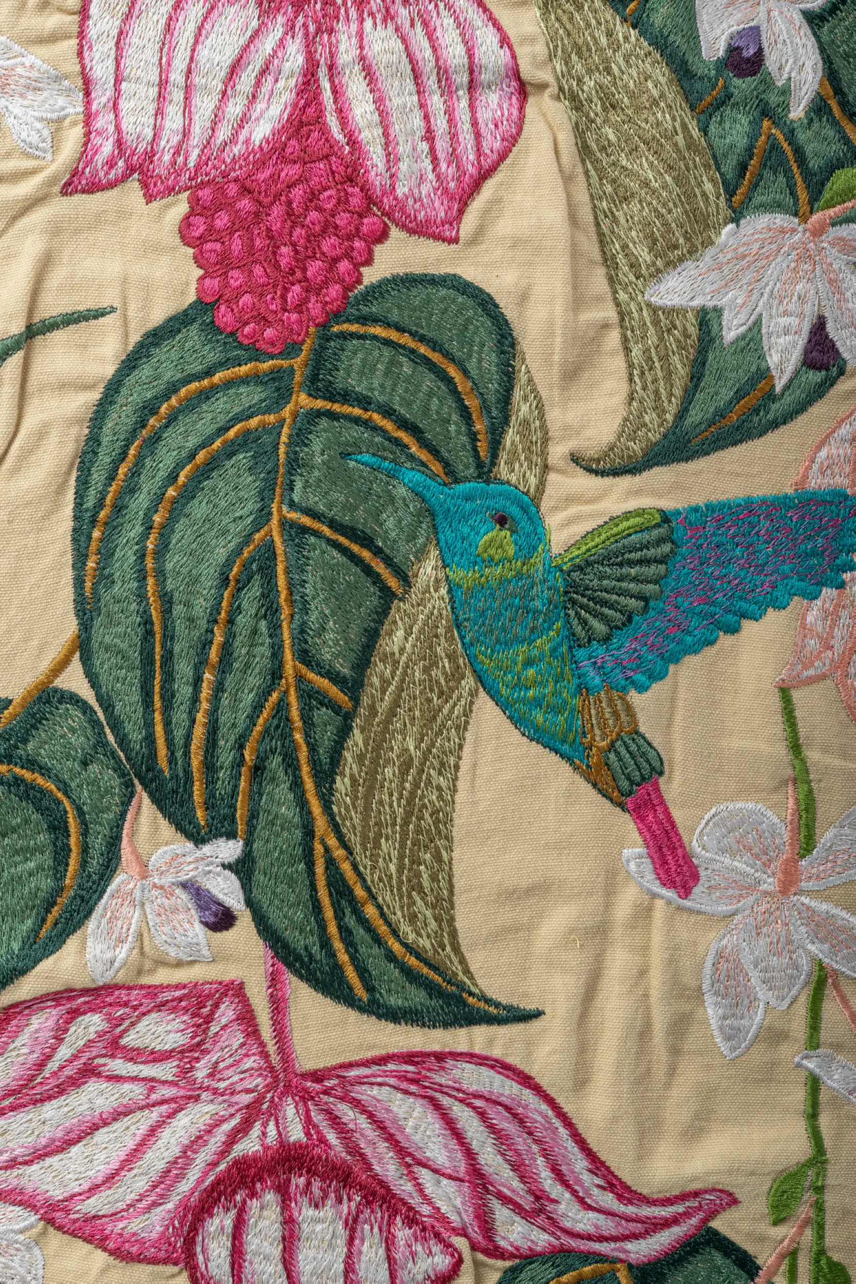 les-ottomans-ebt15-tischdecke-baumwolle-mit-blumen-stickerei image 2