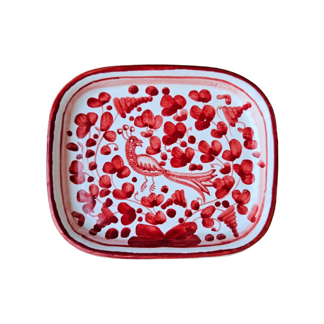 les-ottomans-pkt01-uccelli-e-fiori-servierteller-aus-handbemalter-keramik image 1