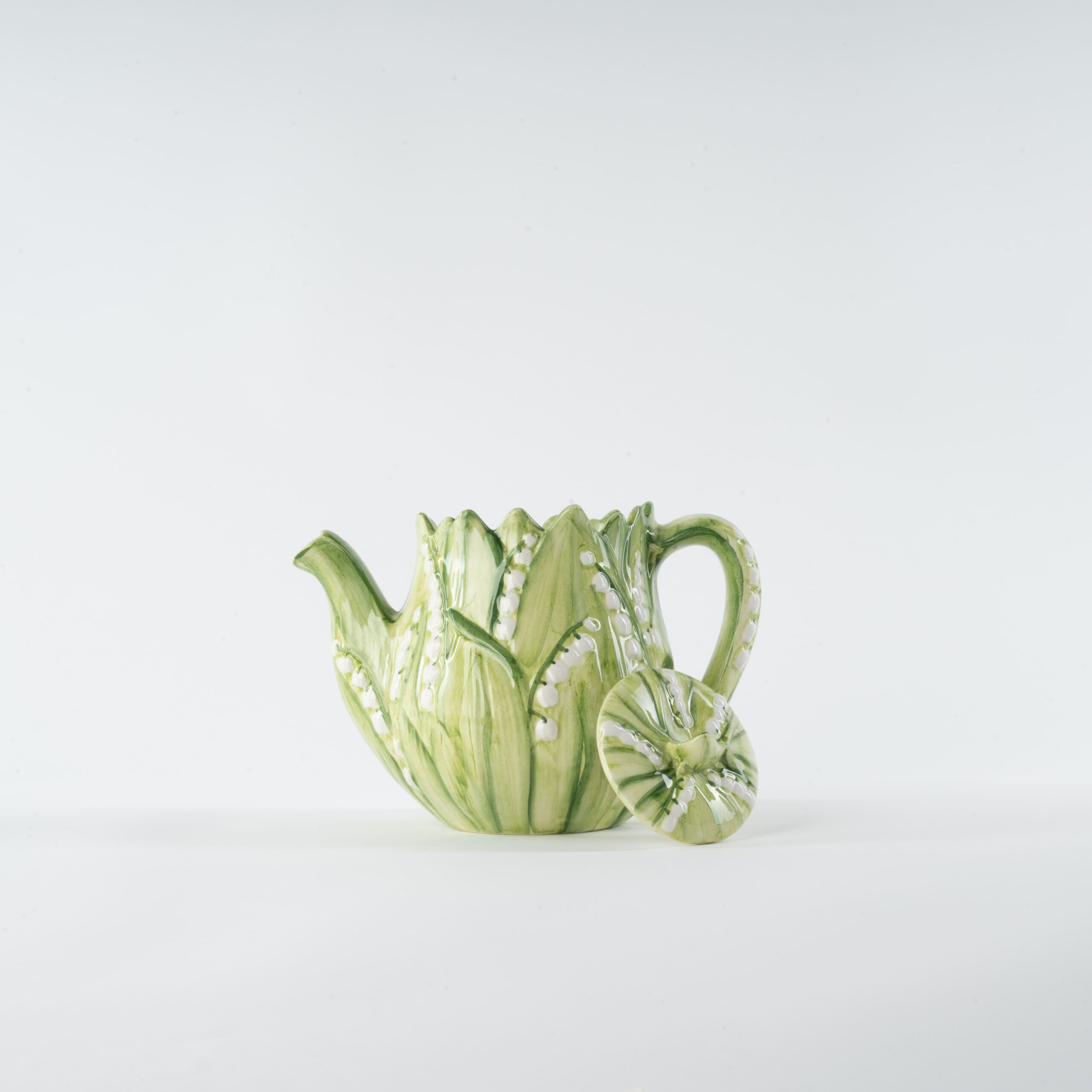 les-ottomans-lily-of-the-valley-teekanne-aus-keramik-handbemalt image 1