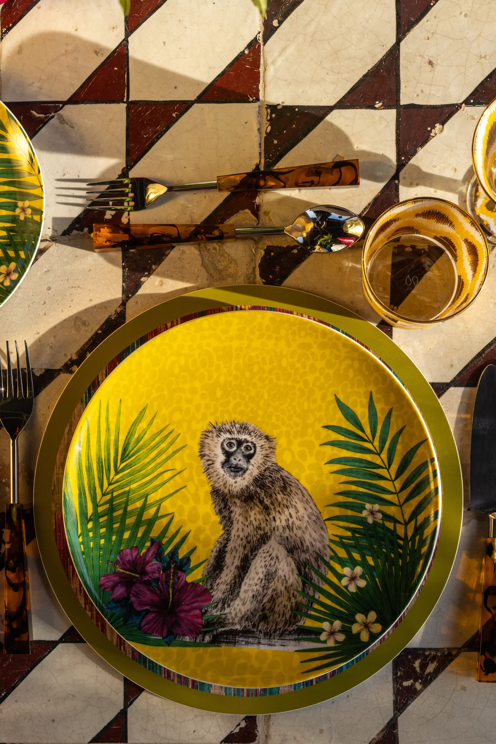 les-ottomans-x-matthew-williamson-porzellan-speiseteller-monkey image 2