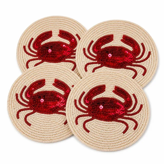 les-ottomans-seq01-untersetzer-set-4-teilig-perlen-meerestiere image 1