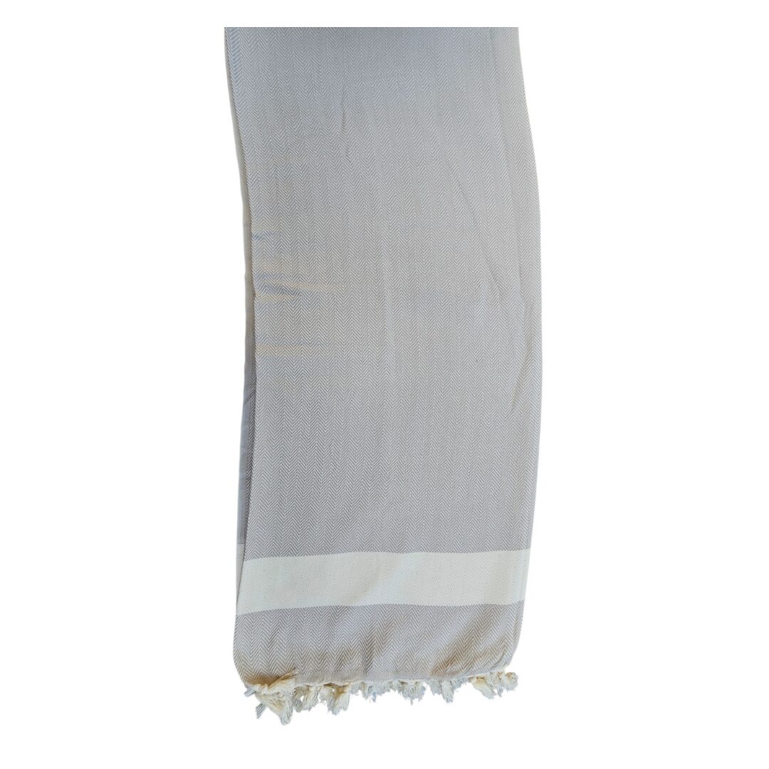 les-ottomans-plaid-aus-baumwolle-grau image 1