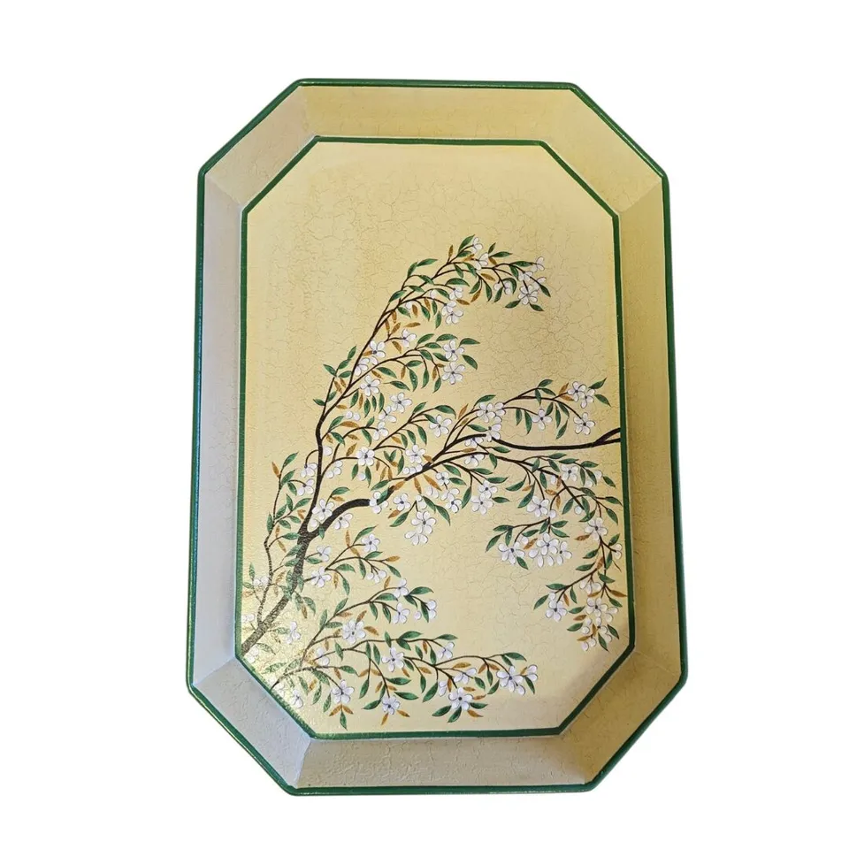 les-ottomans-tablett-eisen-handbemalt-floral image 1
