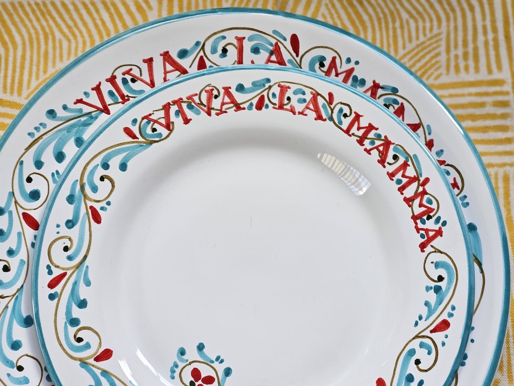 les-ottomans-teller-set-viva-la-mamma-keramik-2-teilig-flach-dessert image 2
