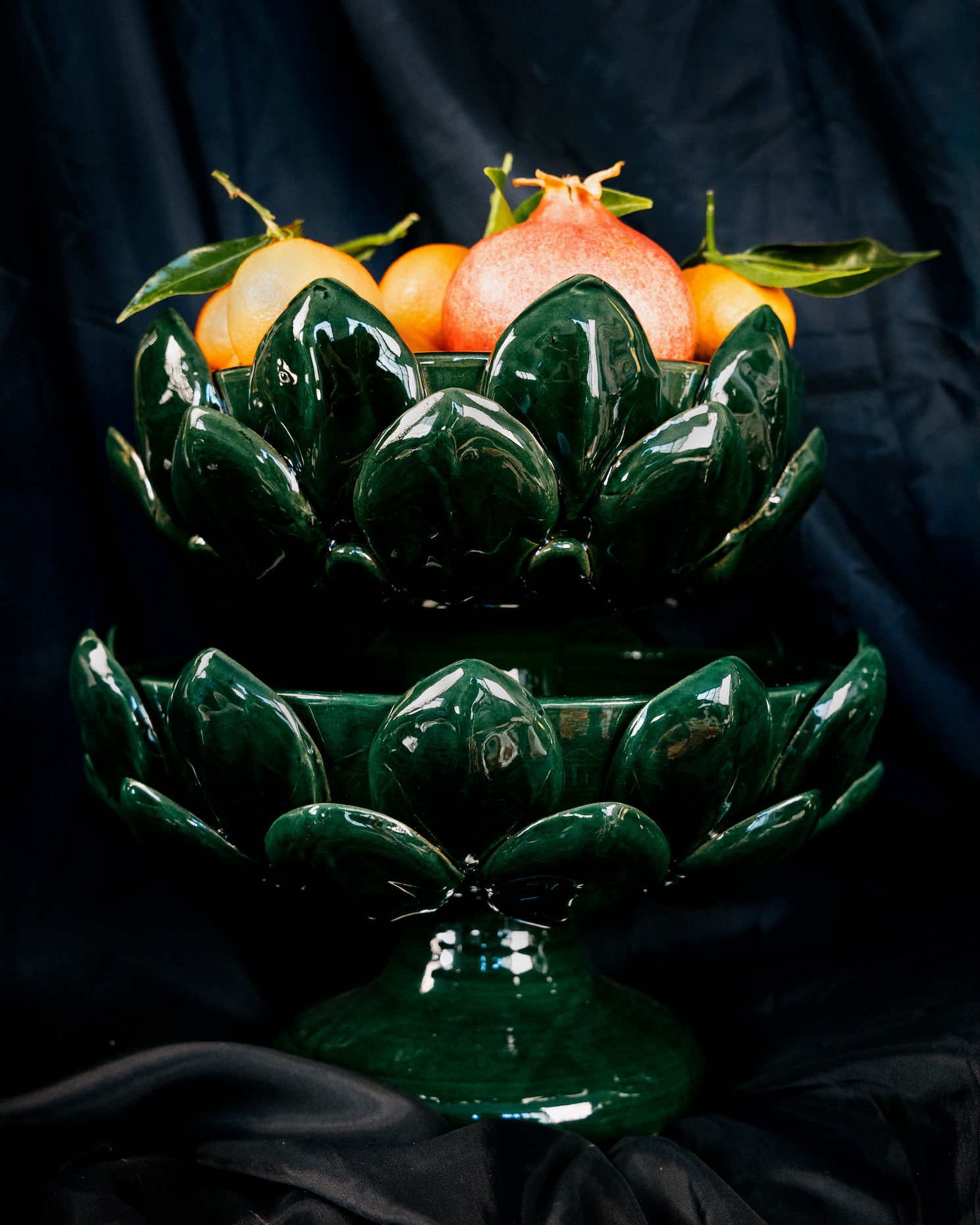 les-ottomans-artb02-schale-kleine-artischocken-keramikschale-dunkelgr-n image 2