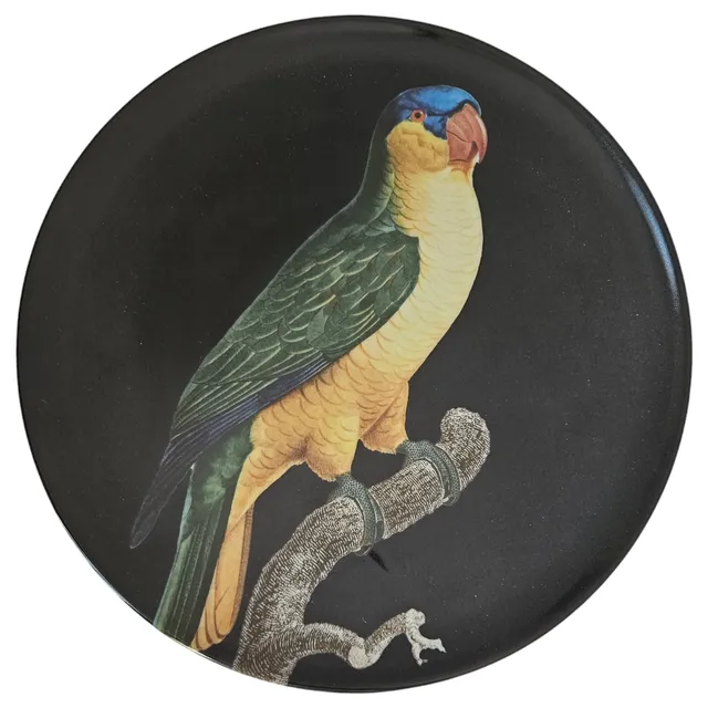 les-ottomans-black-collection-dinnerteller-porzellan-yellow-parrot image 1