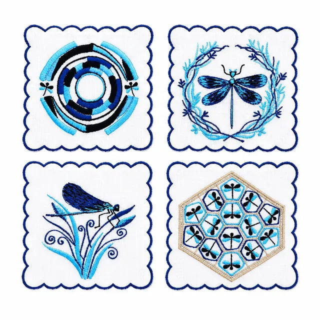 les-ottomans-cocktailservietten-aus-baumwolle-handbestickt-4er-set image 1