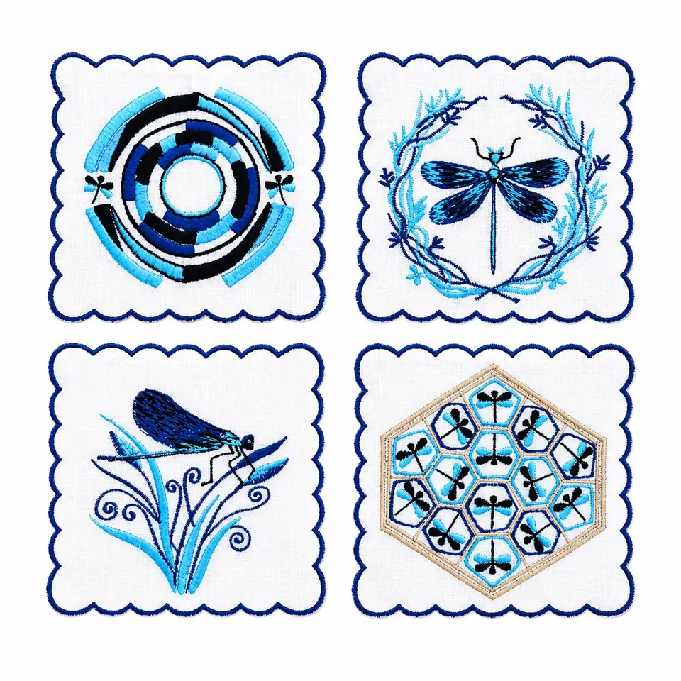 les-ottomans-cocktailservietten-aus-baumwolle-handbestickt-4er-set image 1
