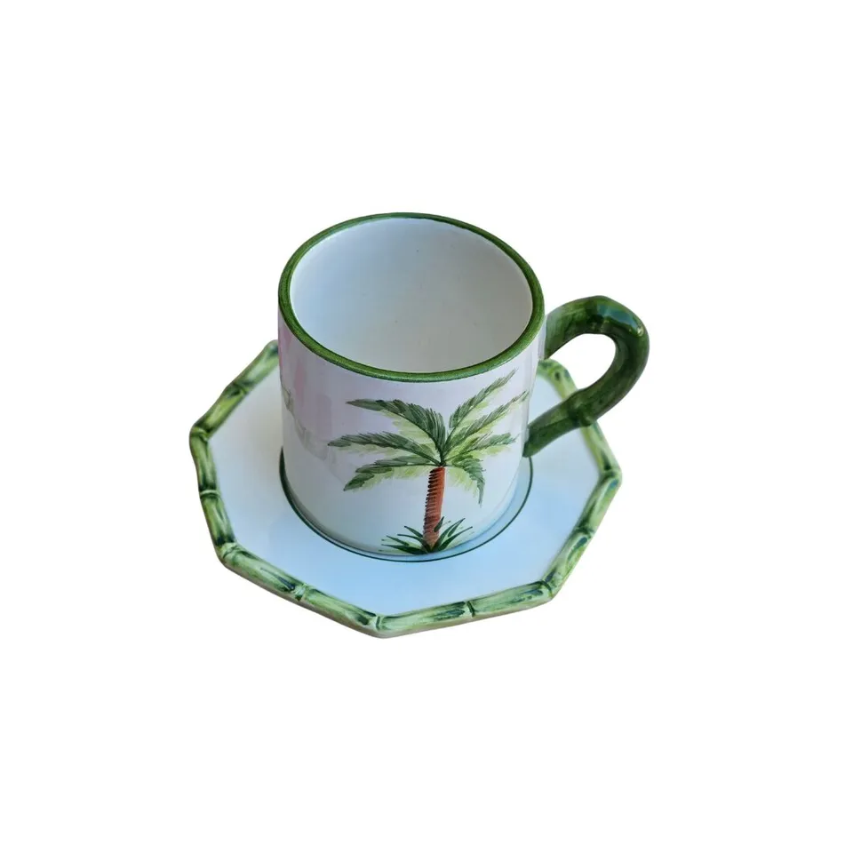 les-ottomans-teetasse-mit-untertasse-keramik-tree-handbemalt image 1