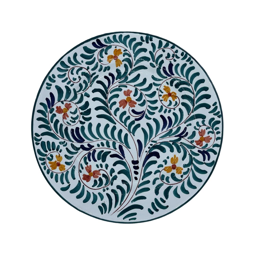 les-ottomans-piatto-piano-floreale-handbemalter-keramik-teller image 1