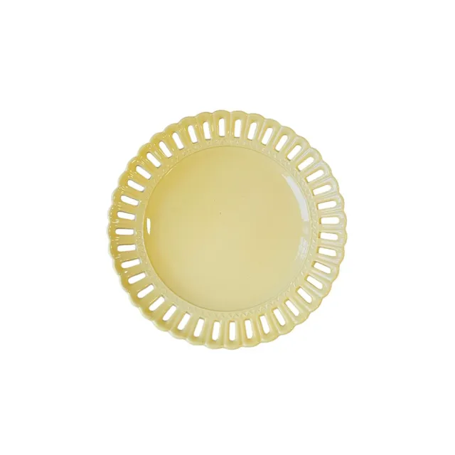 les-ottomans-lace02-desserteller-keramik-mit-spitzenrand-handbemalt image 1