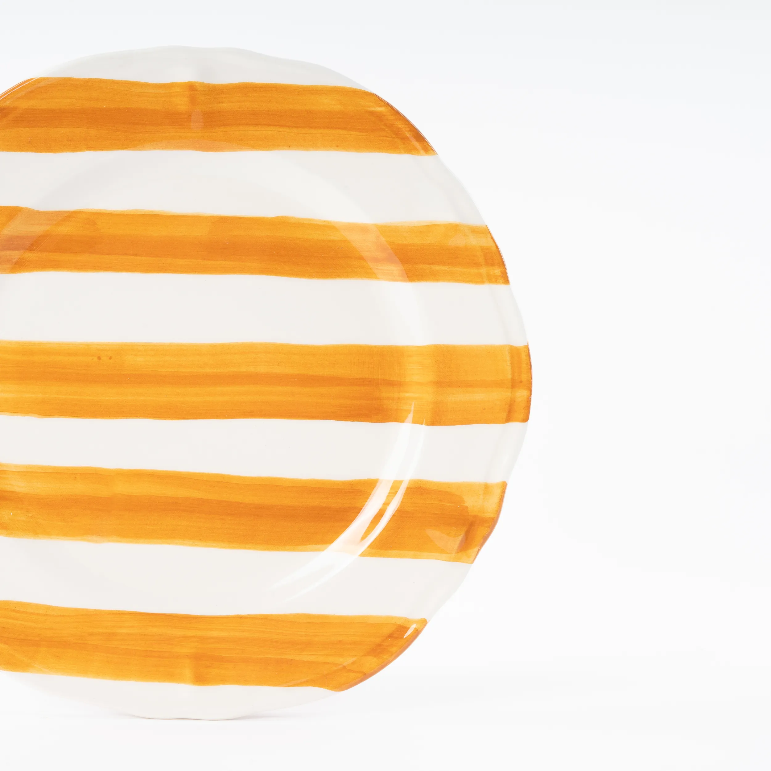 les-ottomans-st04-keramikteller-orange-streifen-handbemalt image 3