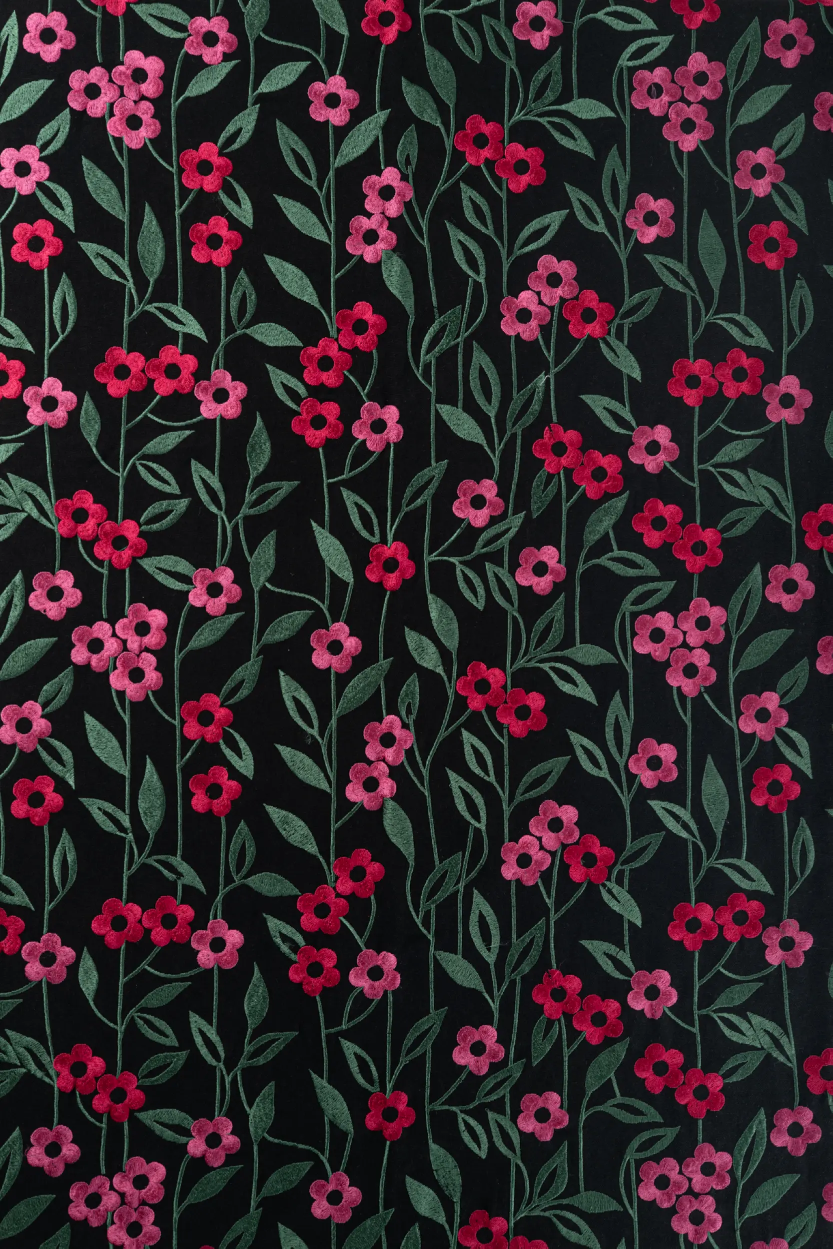 les-ottomans-tovaglia-ebt07-tischdecke-baumwolle-bestickt-blumen-schwarz image 2