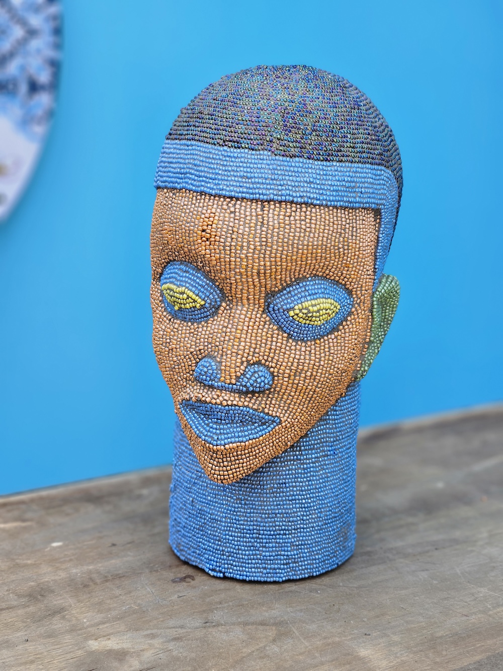 les-ottomans-afrikanische-perlenkopf-figur-mittel-handgemacht image 2