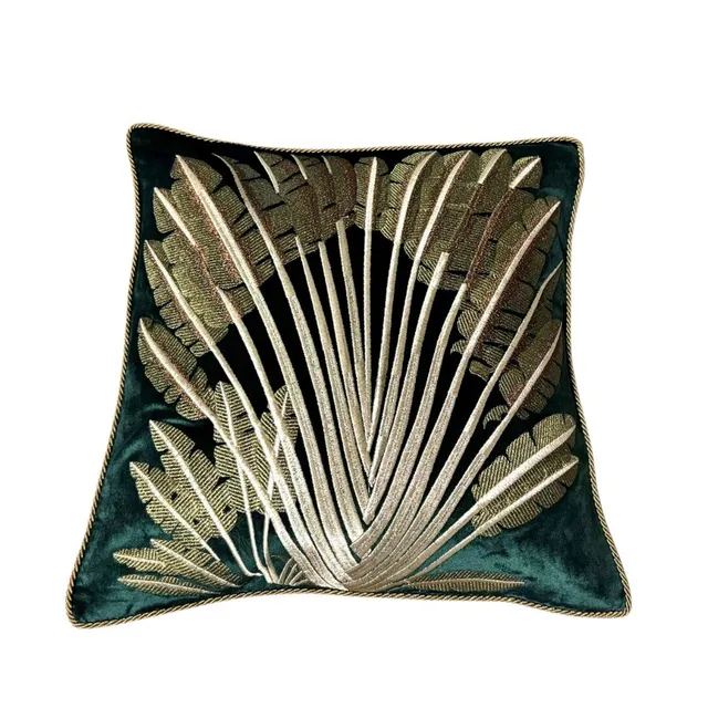 les-ottomans-ebc81-kissenbezug-aus-samt-bestickte-palme image 1
