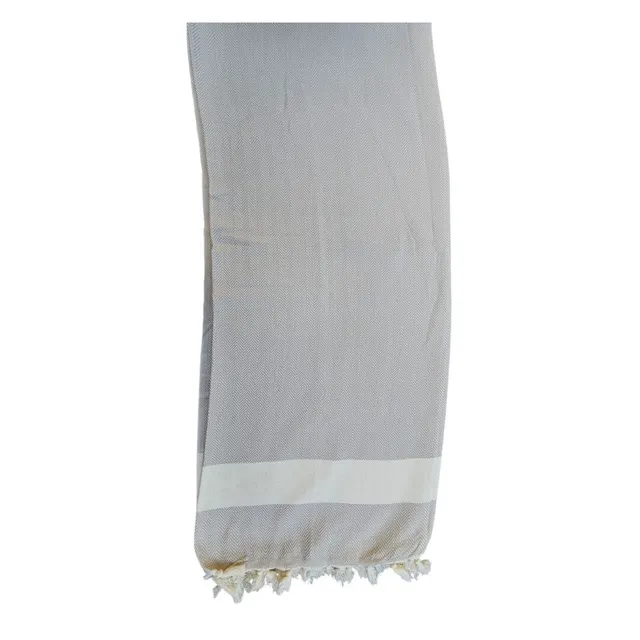 les-ottomans-plaid-aus-baumwolle-grau image 1