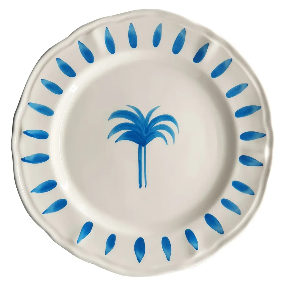 les-ottomans-palms-tpc02-essteller-aus-keramik-mit-blauen-palmen image 1