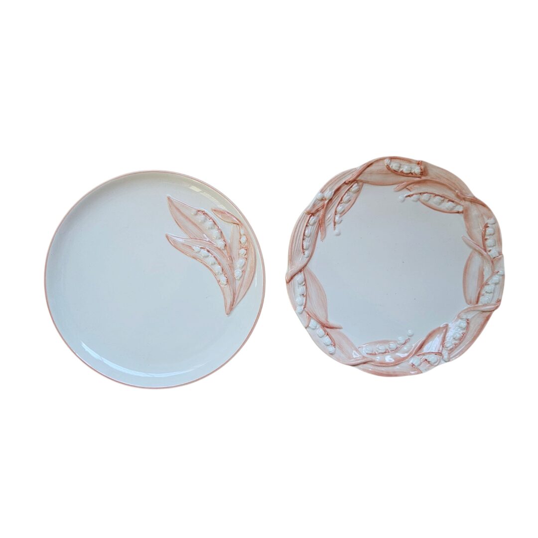 les-ottomans-lily-of-the-valley-dessertteller-keramik-2er-set image 1