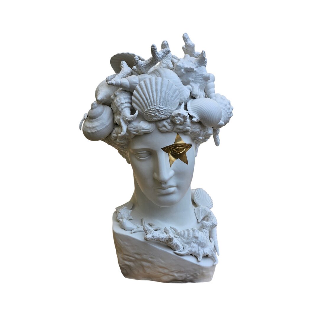 les-ottomans-skulptur-kopf-aus-handbemalter-keramik image 1