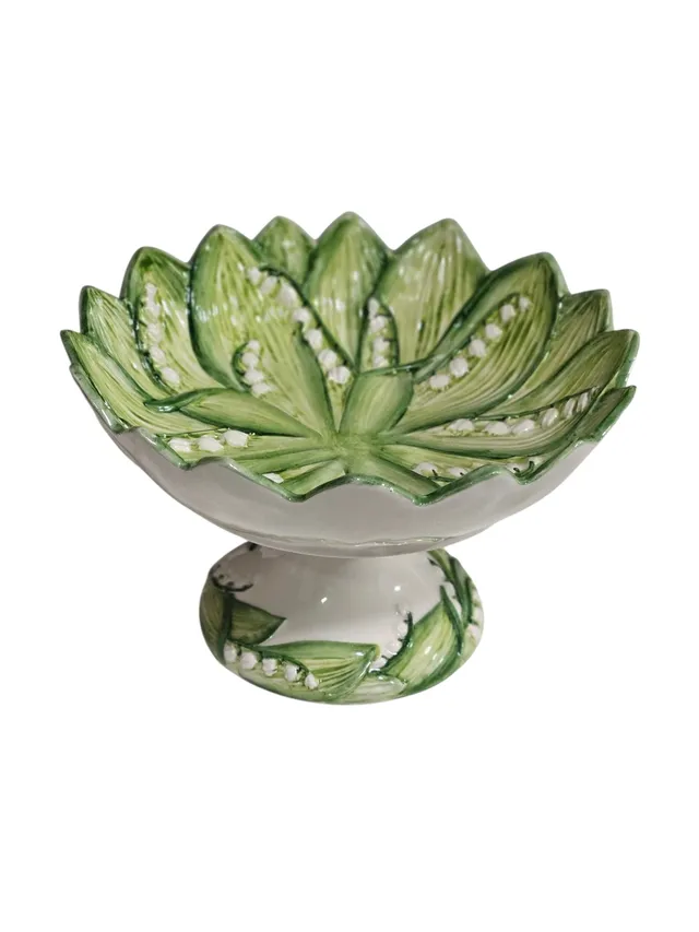 les-ottomans-lily-of-the-valley-etagere-keramik-handbemalt image 1