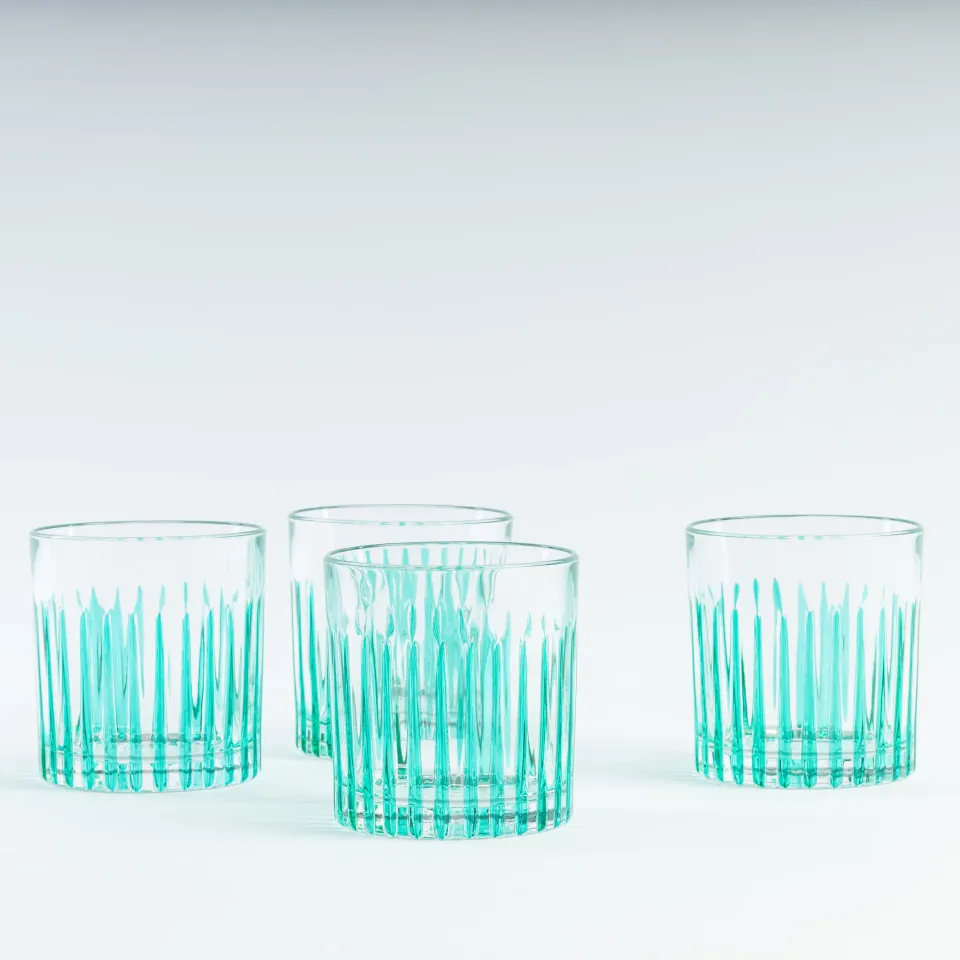 les-ottomans-tumbler-set-4tlg-aus-kristall-handbemalt-turchese image 1