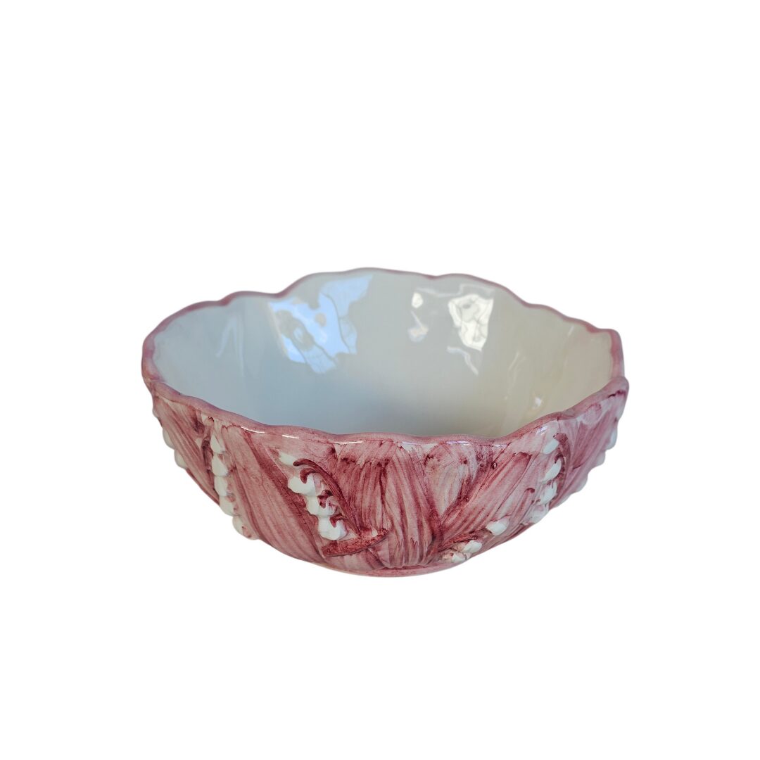 les-ottomans-lily-of-the-valley-m-slischale-keramik-rosa-handbemalt image 1