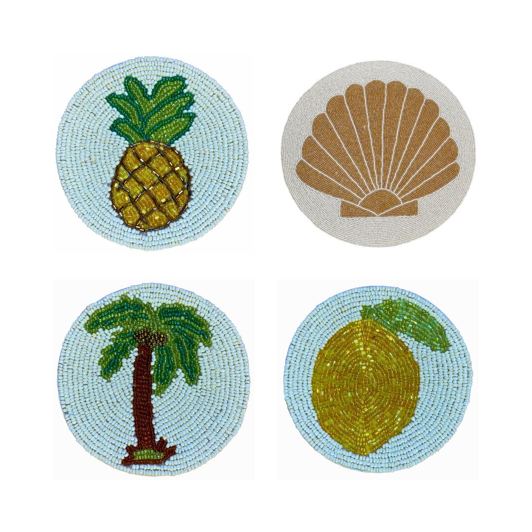 les-ottomans-bec01-untersetzer-perlen-4er-set-frucht image 1