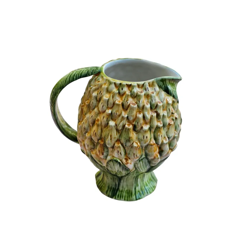 les-ottomans-kanne-ananas-handbemalte-keramik-kanne-vase image 1