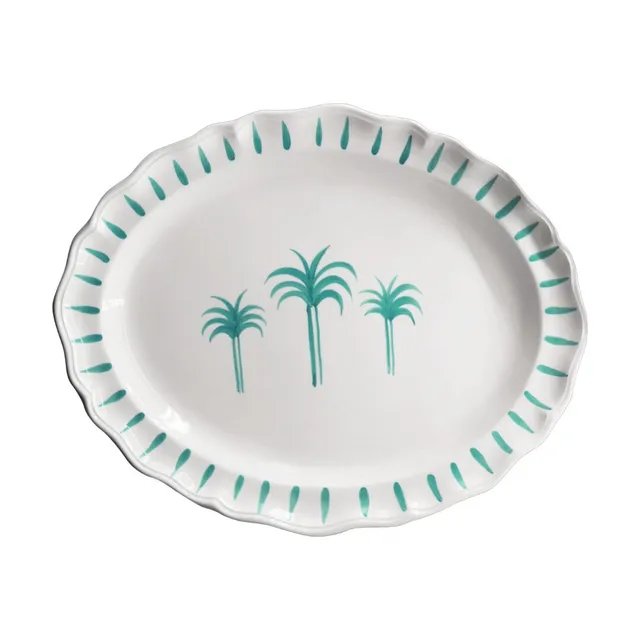 les-ottomans-tpv05-palms-keramik-tablett-handbemalt-gr-ne-palmen image 1