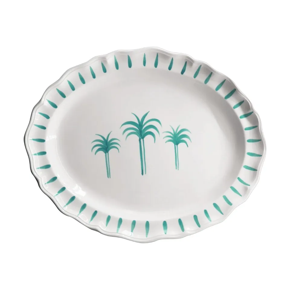 les-ottomans-tpv05-palms-keramik-tablett-handbemalt-gr-ne-palmen image 1