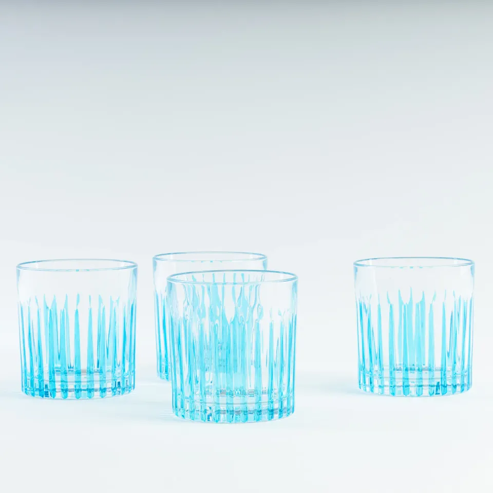les-ottomans-tumbler-aus-kristall-handbemalt-4er-set-blau image 1