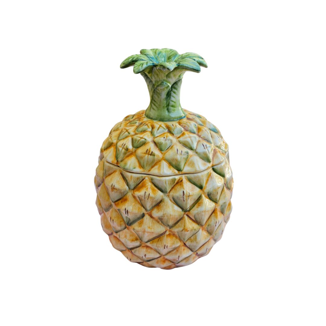 les-ottomans-ananas-keramikdose-mit-deckel-handbemalt image 1