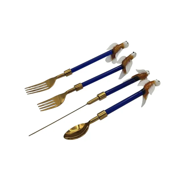 les-ottomans-besteck-set-mit-glas-tierfiguren-am-griff image 1
