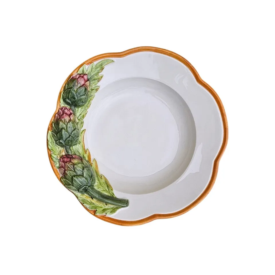 les-ottomans-asp05-schale-keramik-artischocke-handbemalt image 1