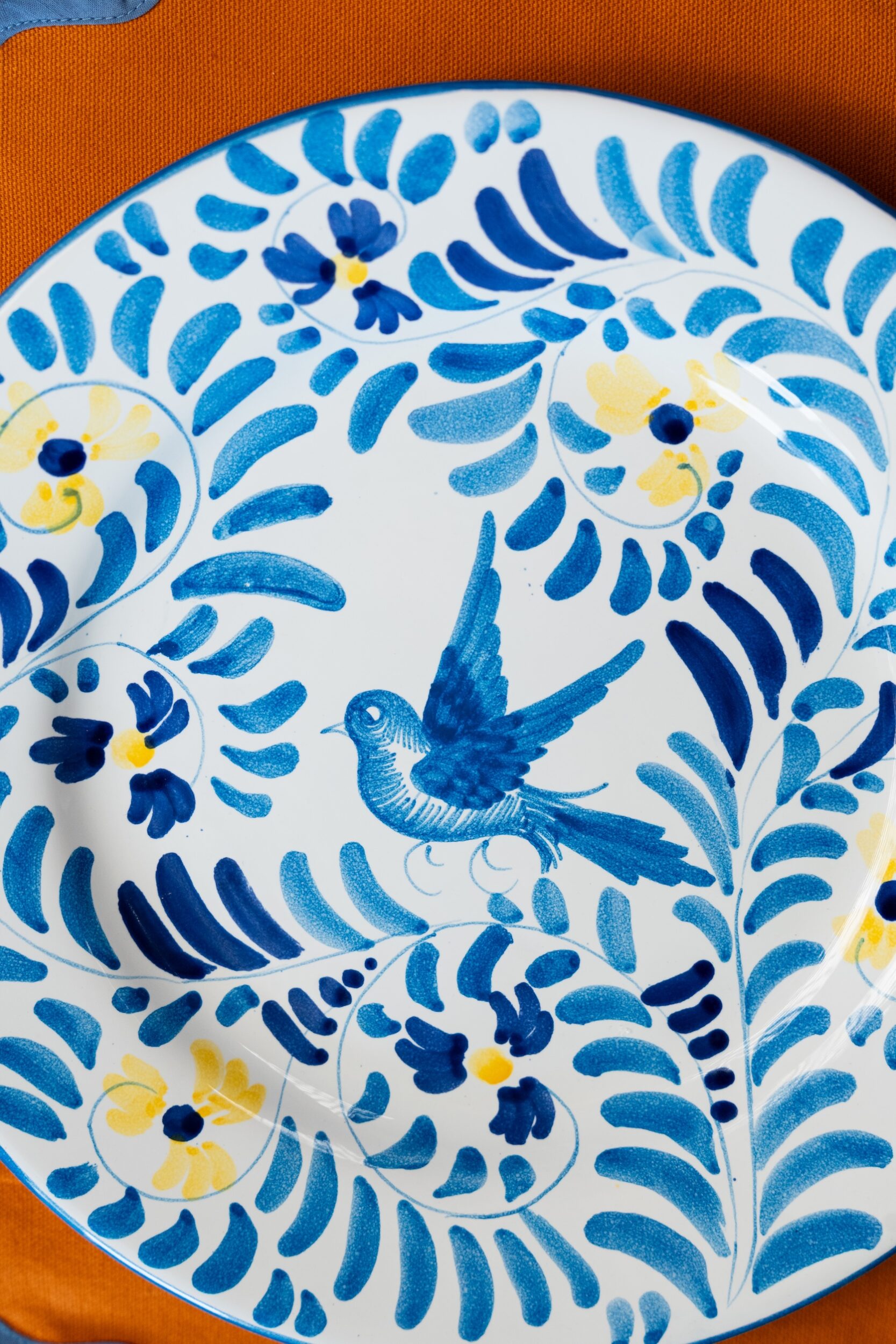 les-ottomans-flachteller-keramik-handbemalt-v-gel-blumen image 3