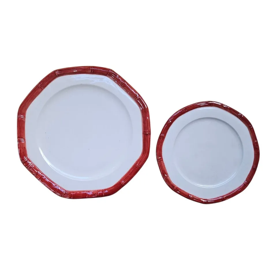 les-ottomans-bamb-rosso-keramikteller-2er-set-rot image 1