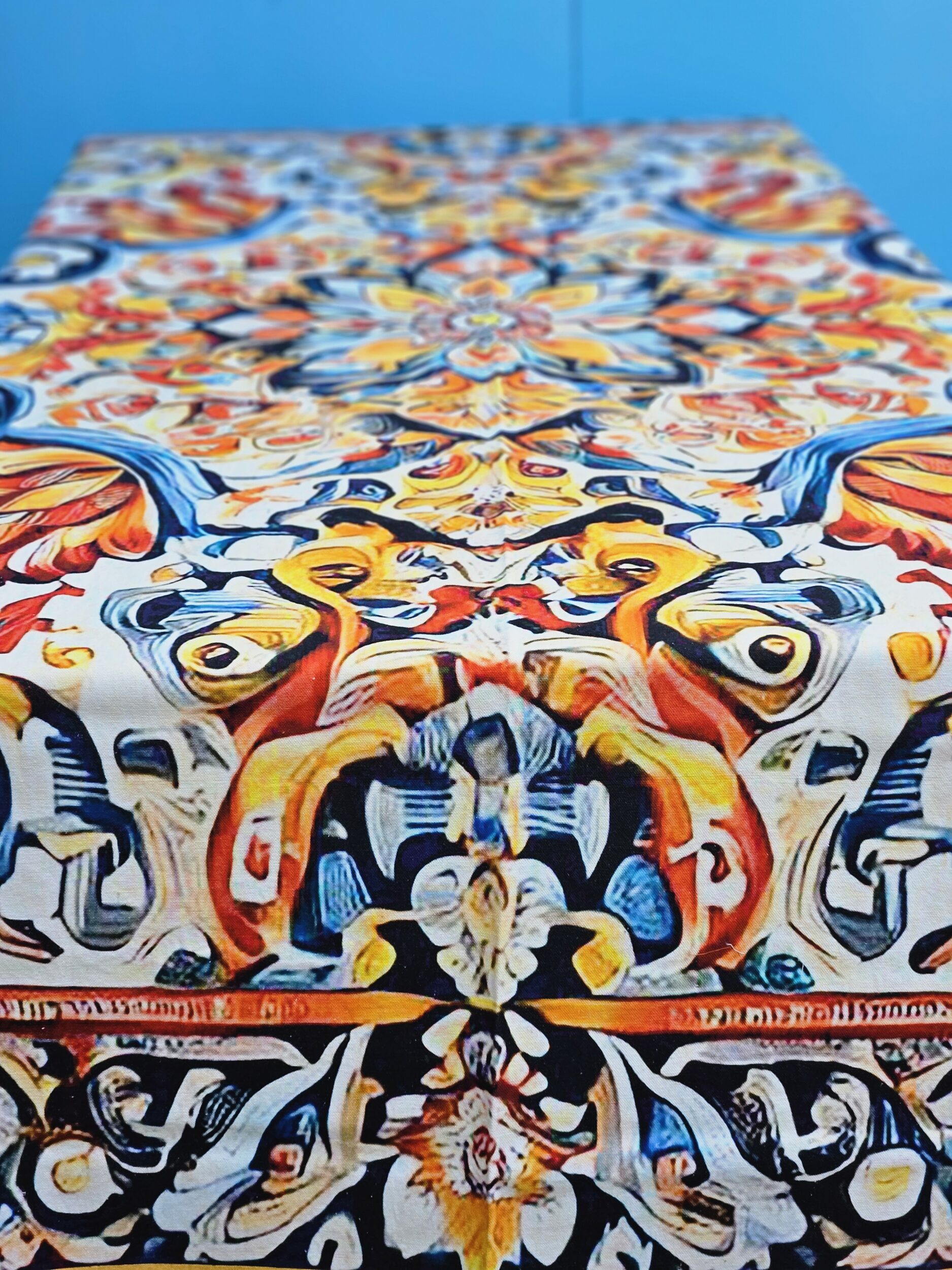 les-ottomans-tovaglia-tischdecke-aus-baumwolle-digital-bedruckt-ikat-floral-schm image 3