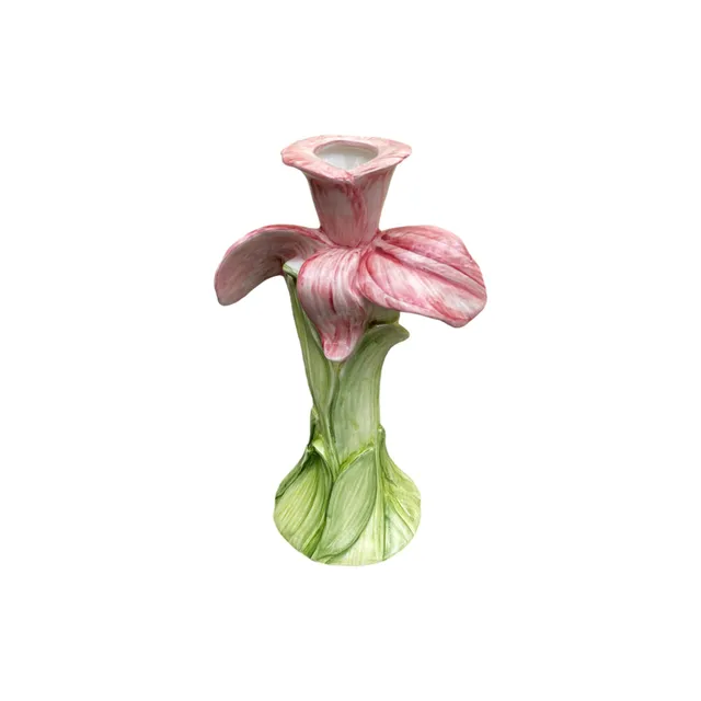 les-ottomans-greenery-candelabro-kerzenhalter-keramik-tulipano-rosa image 1