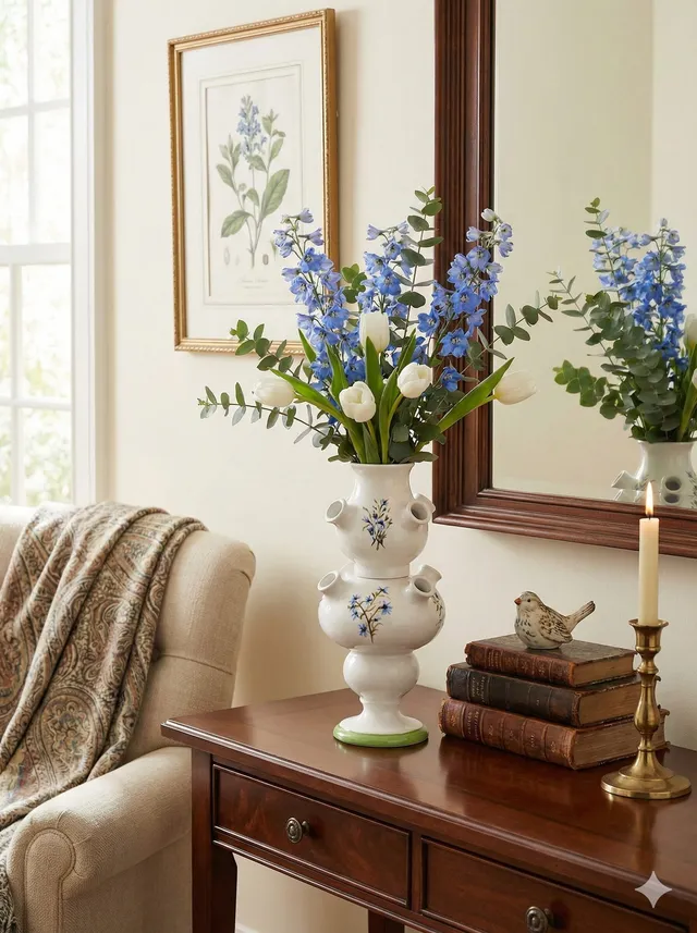 les-ottomans-tulipi-re-vase-aus-keramik-handbemalt image 1