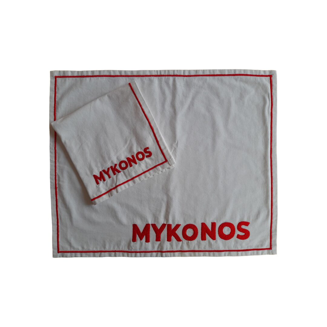 les-ottomans-mykonos-platzset-serviette-baumwolle-bestickt image 1